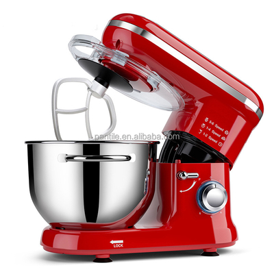 Mixer Ejector Knob Ready To Board Food Mixer 5l 1000w Stand Up Kitchen Electric Speed ​​Mixer Dough Cake Tilt Head 6 Speed